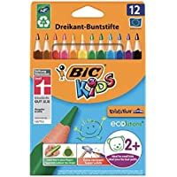 BIC Kids Evolution Triangle ECOlutions Lápices de colores Triangulares - colores Surtidos- Blíster de 12 unidades
